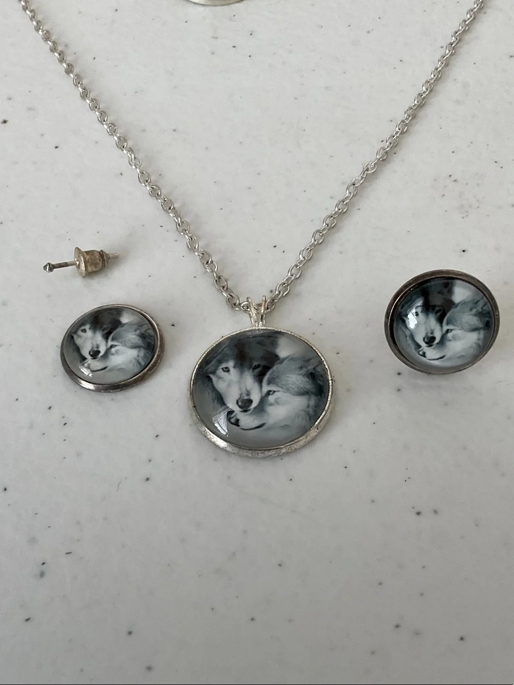 3-pc. Silver-Tone Fox Pendant Jewelry Set - Necklace, Bracelet & Earrings